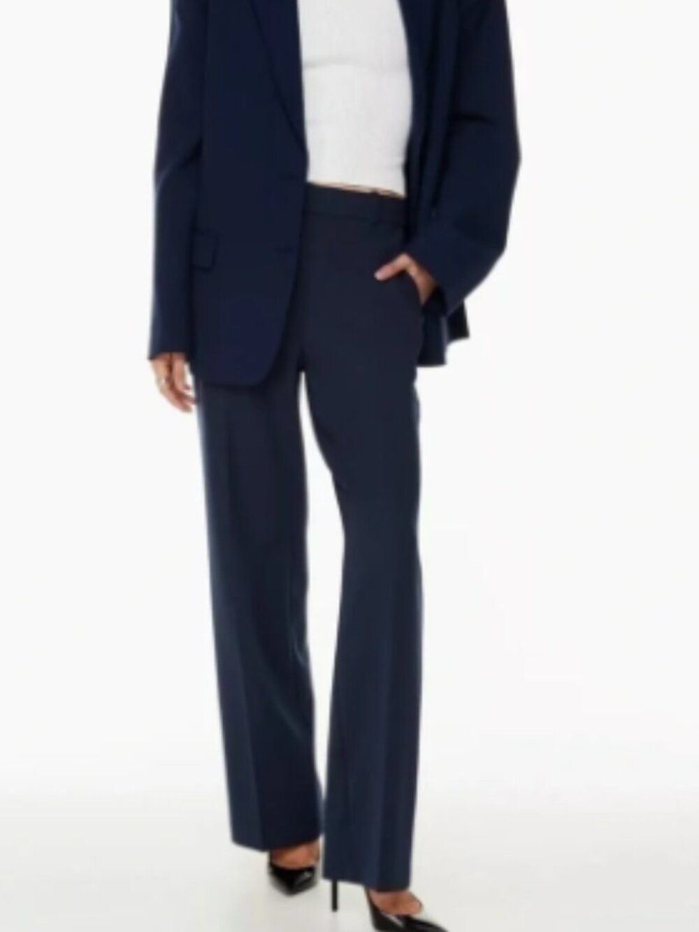 Talula Babaton Wool-blend trousers - Navy